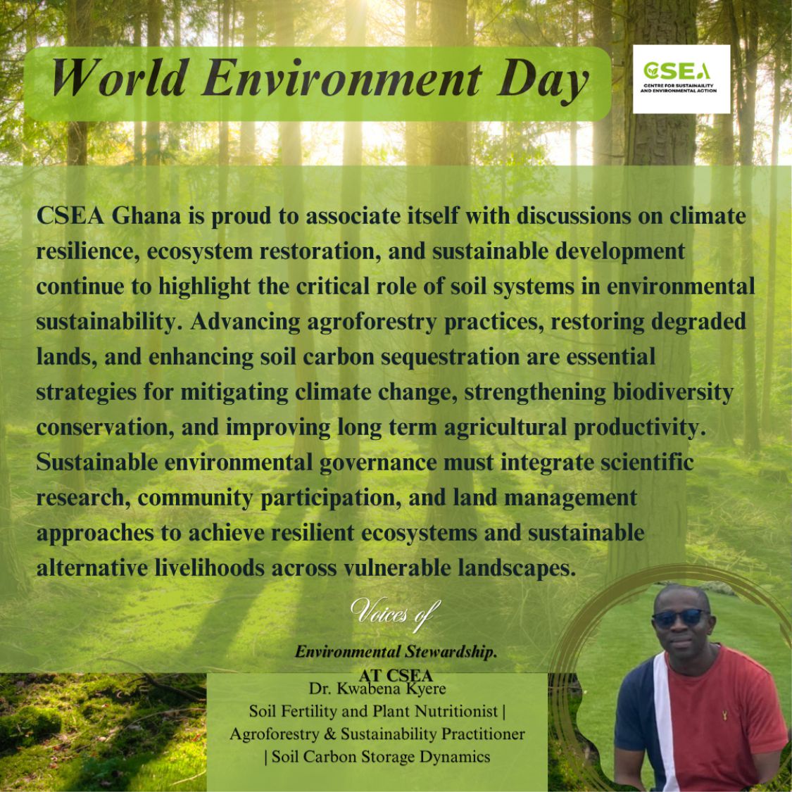 CENTRE FOR SUSTAINABILITY AND ENVIRONMENTAL ACTION  ON WORLD ENVIRONMENT DAY 2026
